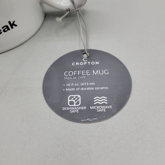 Shhh Almost Now You May Speak Coffee Mug 16 Fl Oz Stoneware Crofton - Picture 7 of 8